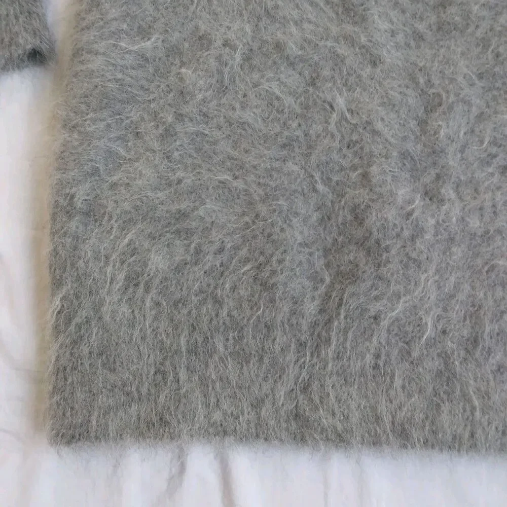 J. Crew Alpaca Blend Cardigan Gray Oversized Preppy Cabincore Women's Size L - Picture 16 of 16